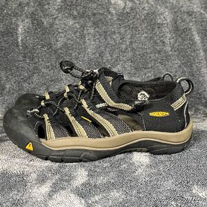 🩵 Keen Newport H2 Waterproof Sandals Shoes Hiking Outdoor Black/Tan Size Kid's